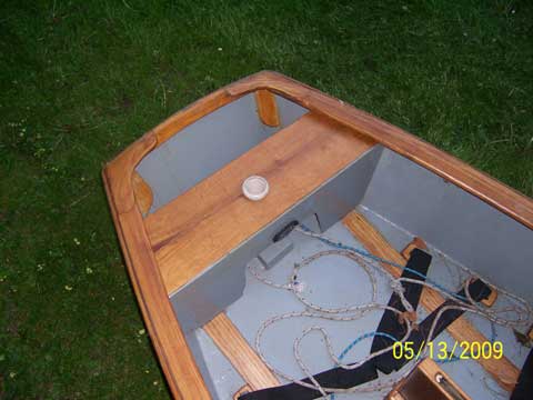 Optimist sailboat