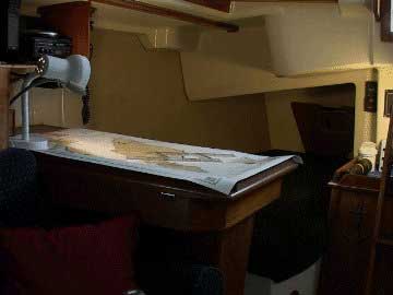 Pearson 34, chart table