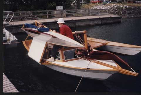 Wooden Trimaran, Shell, 2004, 18', Minnetonka, Minnesota sailboat