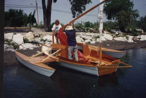 Wooden Trimaran, Shell, 2004, 18', Minnetonka, Minnesota sailboat