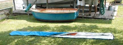 wooden dinghy