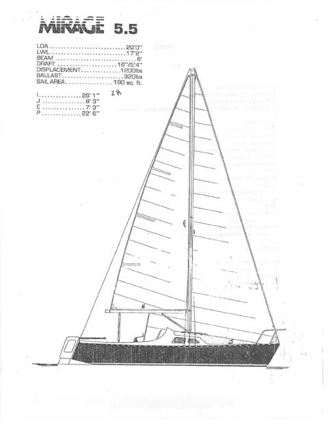 Mirage 5.5, 1984 sailboat
