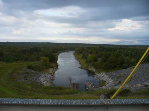 Yegua Creek below the dam