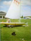 197? Laser sailboat