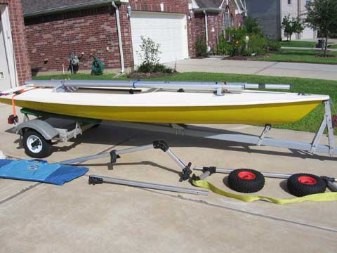 Laser sailing boat