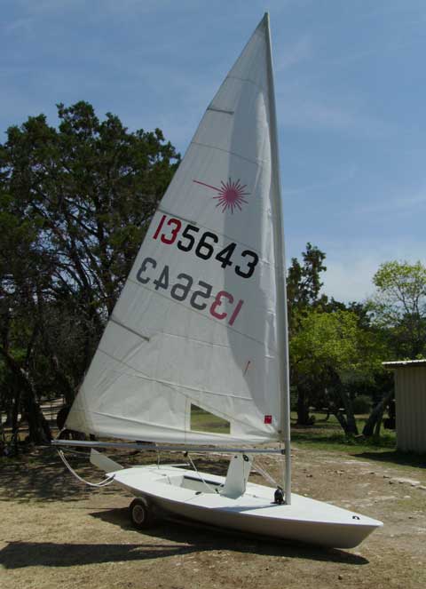 Laser sailboat