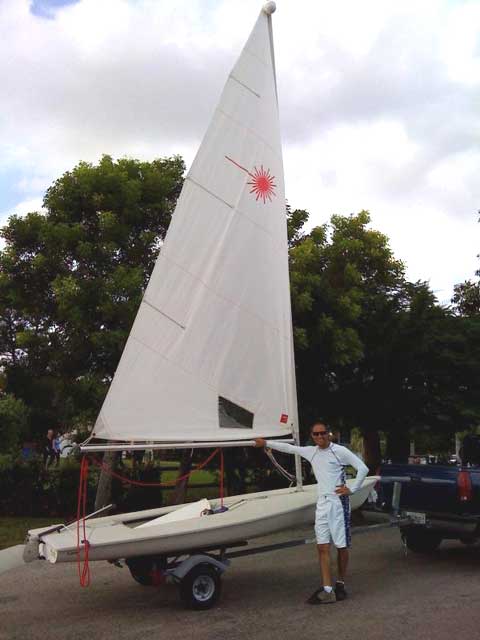 Laser sailboat