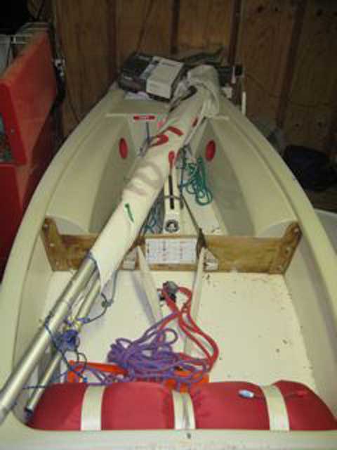 Optimist sailboat