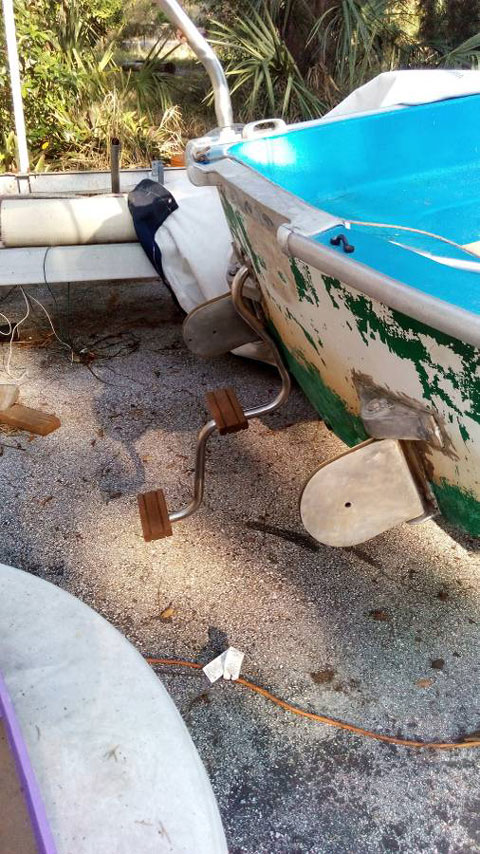 Antique 14' Bock sailboat