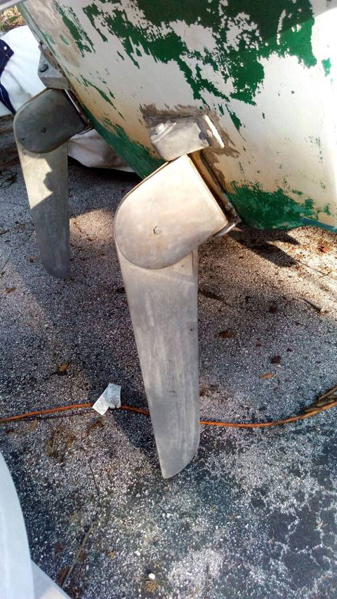 Antique 14' Bock sailboat