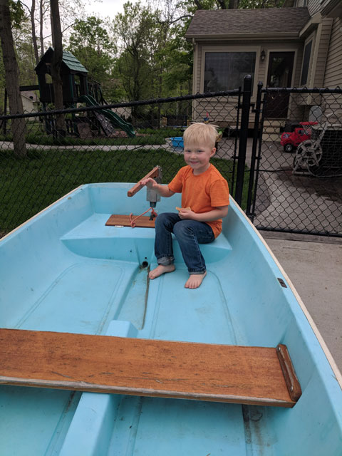 Boston whaler Squall, mid 60s, sailboat