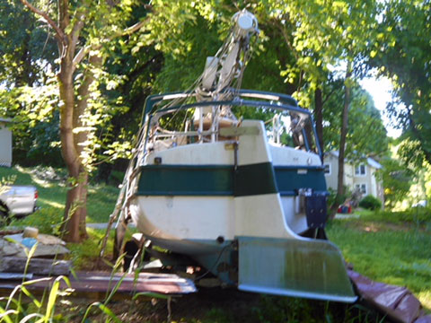 Custom Leeboard gaff ketch, 28 ft., early 90s sailboat