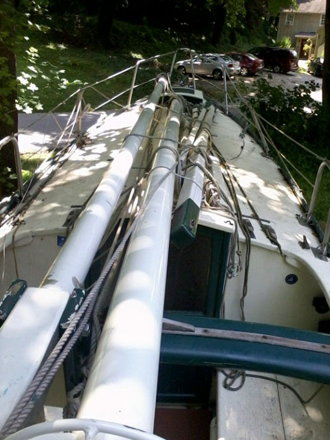 Custom Leeboard gaff ketch, 28 ft., early 90s sailboat
