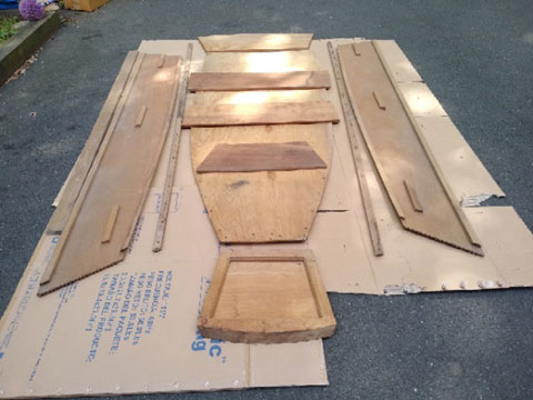 Wooden dinghy kit, 7 ft. sailboat