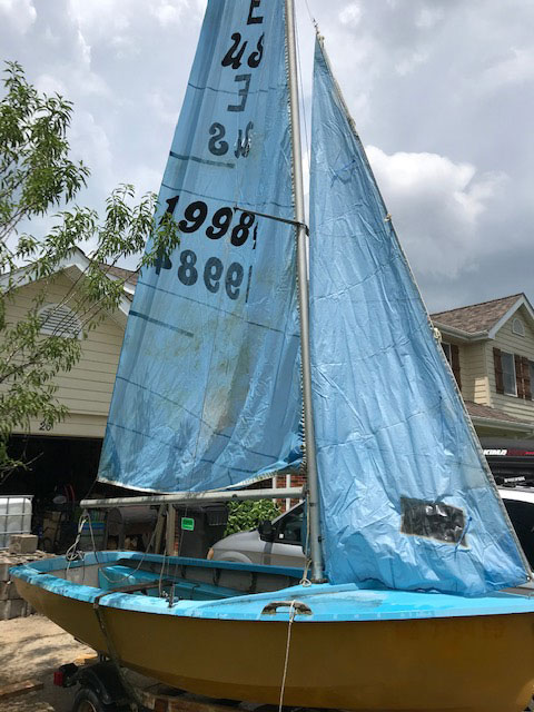 Enterprise dinghy sailboat