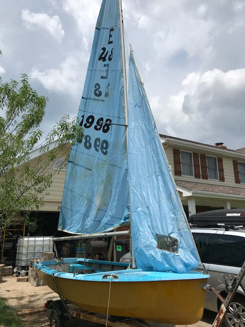 Enterprise dinghy sailboat