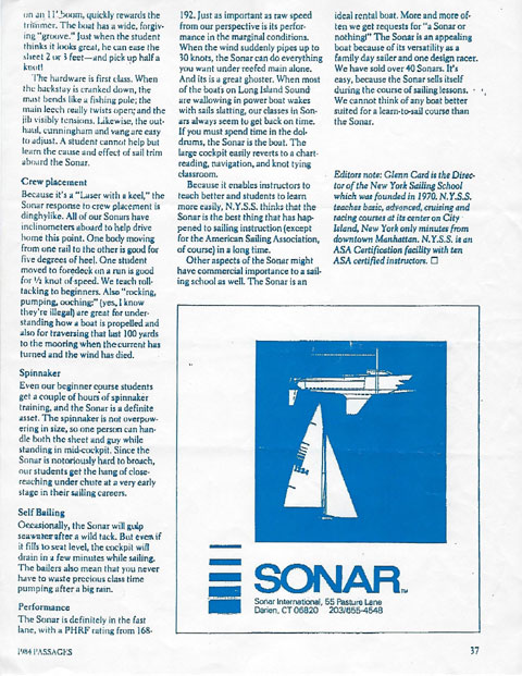 Sonar 23’, 1981 sailboat