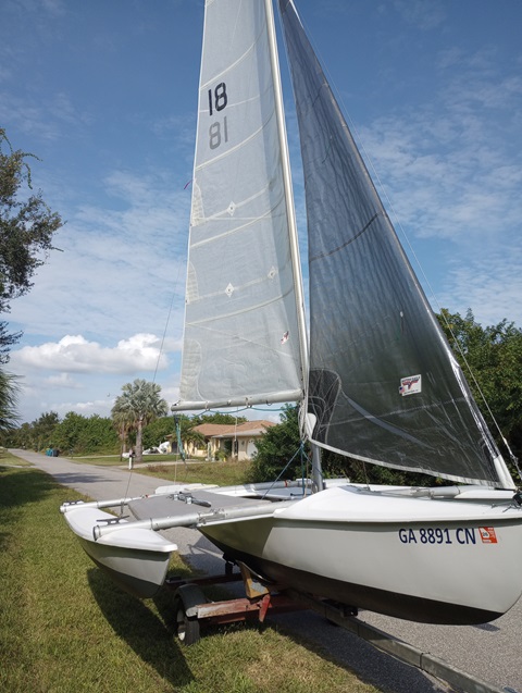 Aquadyne Sailbird 18 trimaran, 1971 sailboat