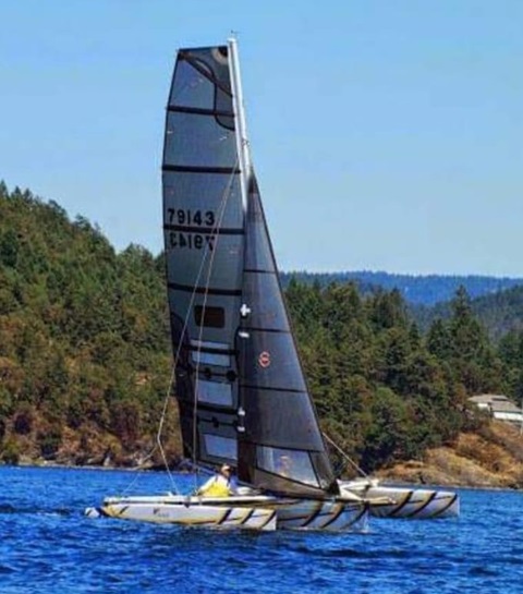 Custom 23' Racing Trimaran sailboat