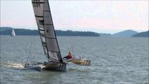 Custom 23' Racing Trimaran sailboat