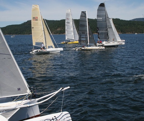 Custom 23' Racing Trimaran sailboat