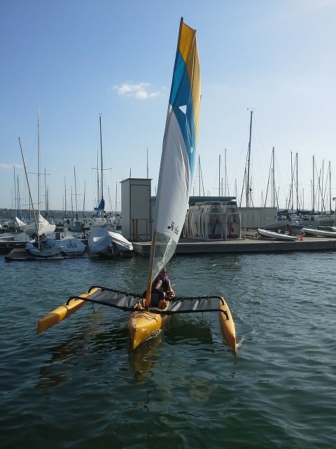 Hobie tandem sailing kayak sailboat