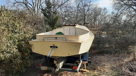 Ted Brewer cat boat, 21 ft, 1990 sailboat