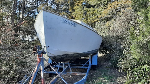 Ted Brewer cat boat, 21 ft, 1990 sailboat