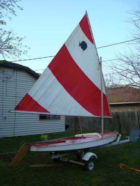Sunfish, late 60s, College Station, Texas sailboat