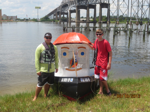 Novelty Tug boat, 14 ft. sailboat