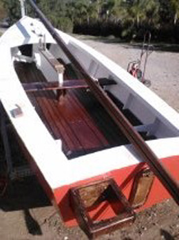 CLASSIC 15 foot wooden sailboat