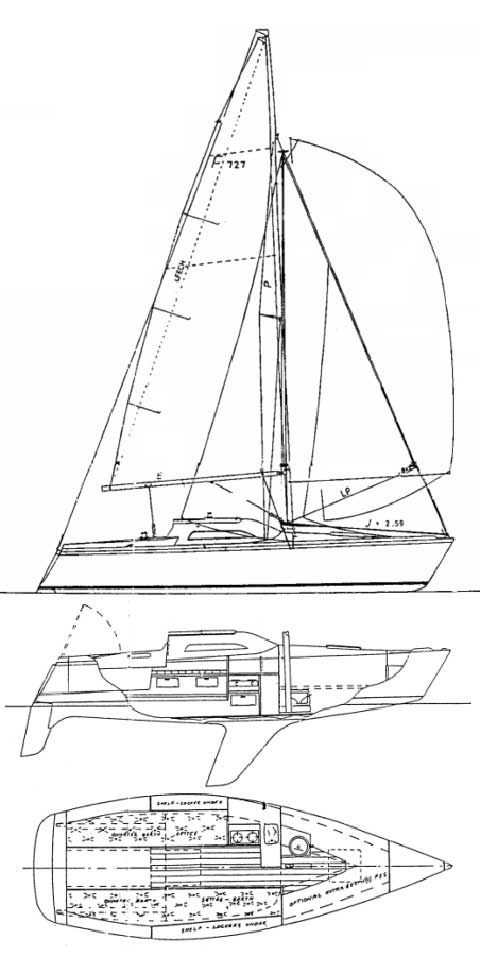 Bruce Farr Design / North Star Build, 1976, 23' sailboat