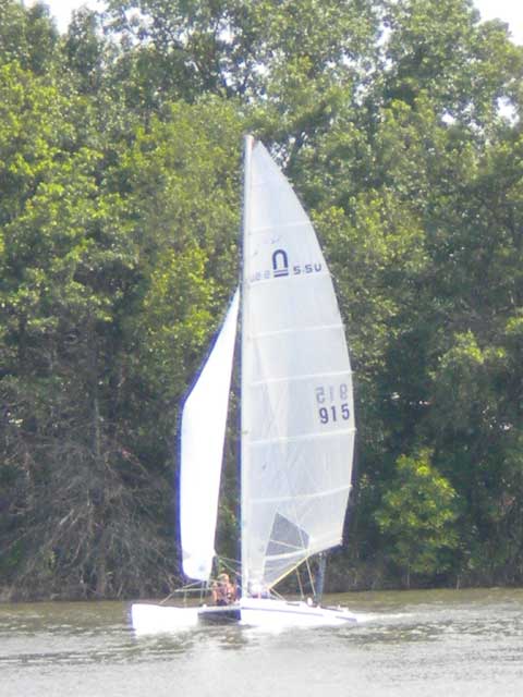Nacra 5.5SL, Lake Rathbun, Iowa sailboat