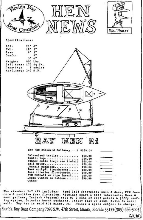 Bay Hen 21, 1984 sailboat