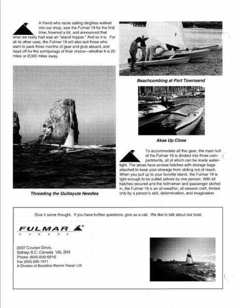 Fulmar 19 Trimaran, 1998 sailboat