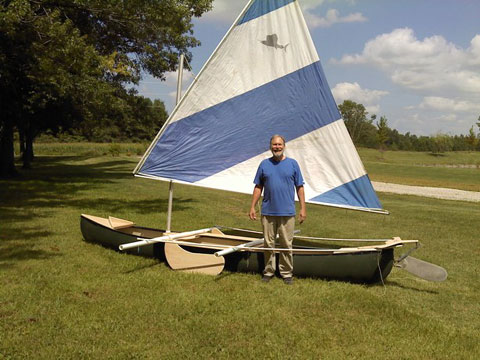 Canoe, Sailing Canoe, 17' sailboat