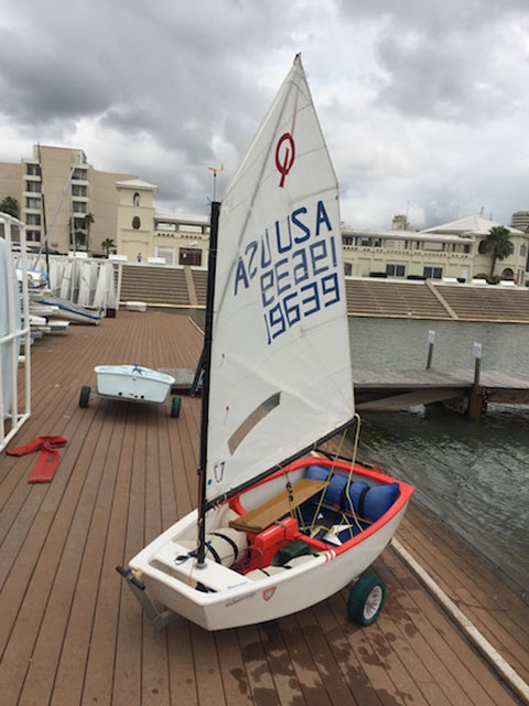 Optimist Texas Edition sailboat