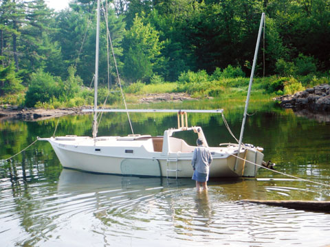 Edey and Duff Shearwater 28 cat yawl, 1996 sailboat