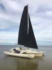 1994 Tremolino Argonauta trailerable trimaran, 27' sailboat