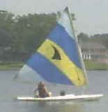 Aqua Finn sailboat