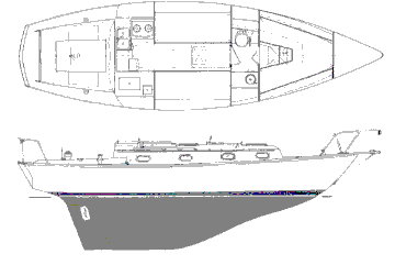 1981 Cape Dory 30, schematic