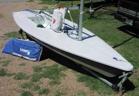 Laser sailboat